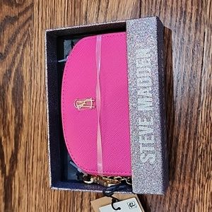 NEW Steve Madden Hot Pink Jadez Dome Zippered Pouch